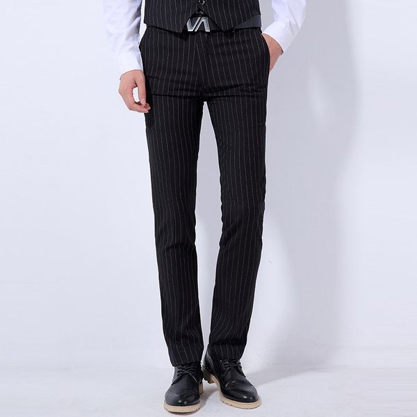 men's suit pants business trousers formal pant mens dress pant striped business mens size non ironing gent life, White;black
men's suit pants business trousers formal pant mens dress pant striped business mens size non ironing gent life, White;black