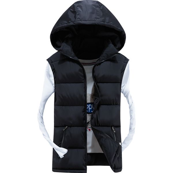 c1136 2018 autumn and winter new men and women wear fashion casual big size hooded vest coat wholesale ing, Black;white 
c1136 2018 autumn and winter new men and women wear fashion casual big size hooded vest coat wholesale ing, Black;white