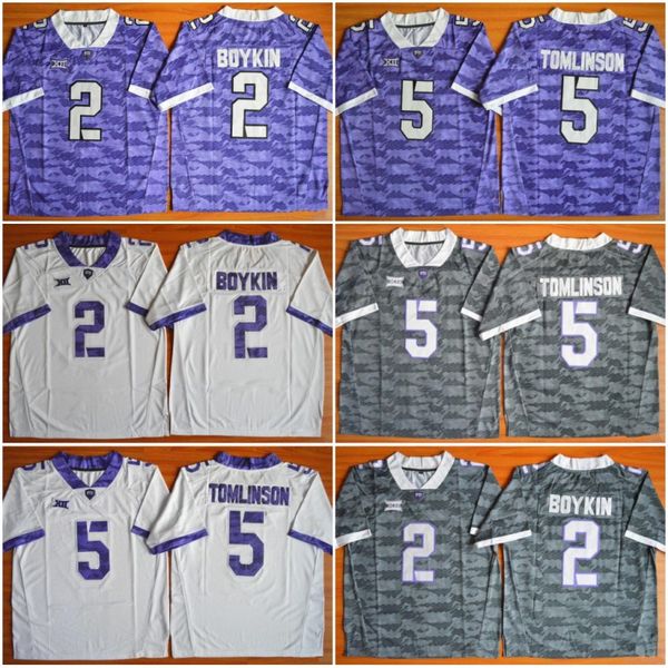 tcu horned frogs college football jerseys 5 ladainian tomlinson jersey 2 trevone boykin jersey men's university stitched football shirt, Black
tcu horned frogs college football jerseys 5 ladainian tomlinson jersey 2 trevone boykin jersey men's university stitched football shirt, Black