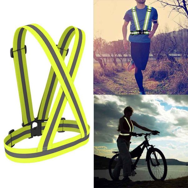 1pc new adjustable safety security reflective running vest gear stripes high visibility for cycling running, Black
1pc new adjustable safety security reflective running vest gear stripes high visibility for cycling running, Black