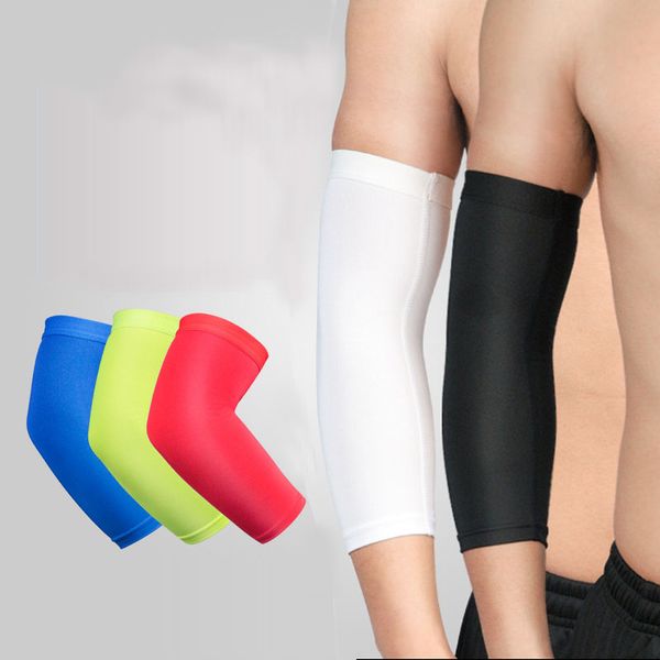 1 pair breathable compression elbow support cycling sports safety basketball elbow pad elastic long arm sleeve supporter, Black;gray
1 pair breathable compression elbow support cycling sports safety basketball elbow pad elastic long arm sleeve supporter, Black;gray