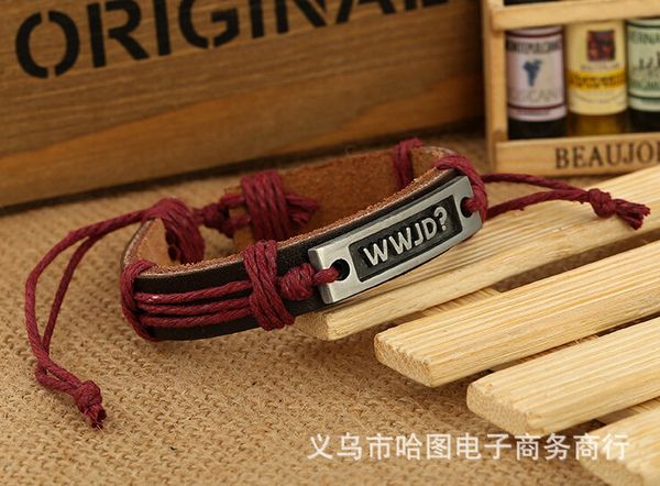 WWJD Men Bracelet Favourite Jewelry Fashion Alloy Charm European Designer Bracelet Jewelry Sets Love Designer Leather Bracelets For Unisex
WWJD Men Bracelet Favourite Jewelry Fashion Alloy Charm European Designer Bracelet Jewelry Sets Love Designer Leather Bracelets For Unisex