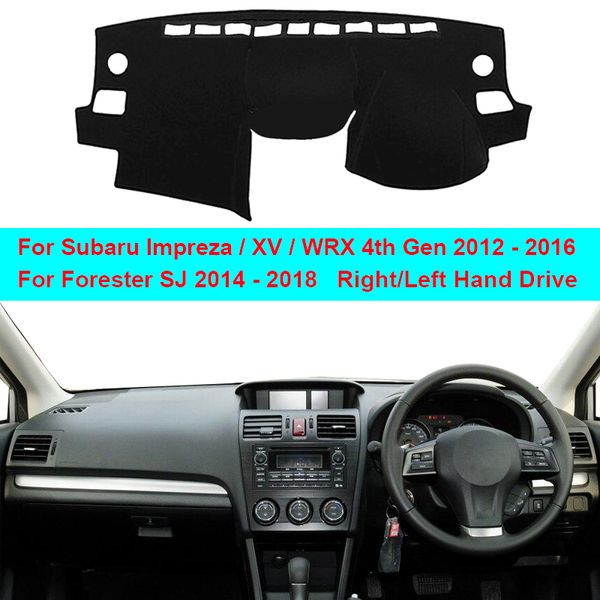 

car inner dashboard cover dash mat carpet cushion cape for impreza / xv / wrx 4th gen 2012 - 2016 forester sj 2014 - 2018