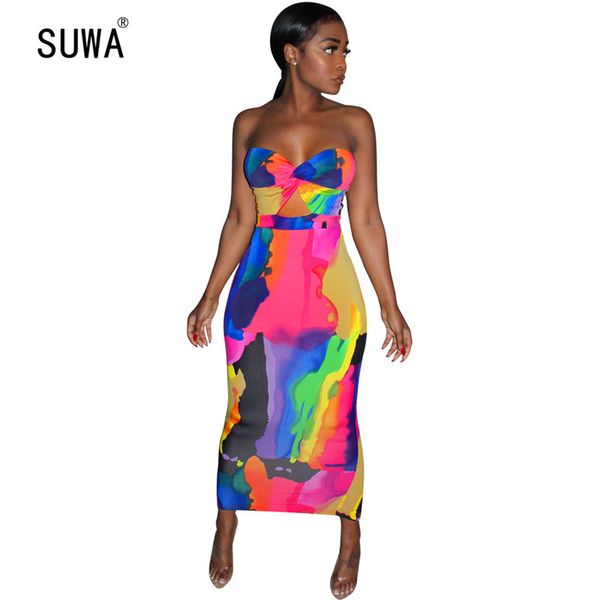 colorful print high waist slim-fit ankle-length dress summer high street fashion party women strapless pencil vestidos, Black;gray
colorful print high waist slim-fit ankle-length dress summer high street fashion party women strapless pencil vestidos, Black;gray