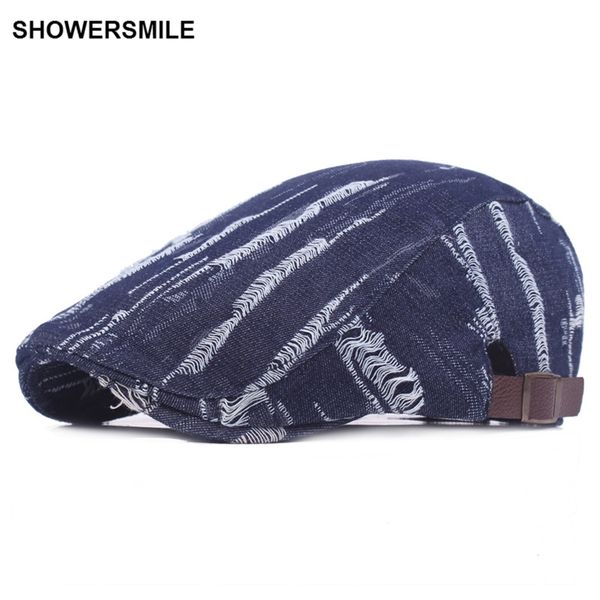 showersmile brand denim ivy caps for men women british ripped jeans flat cap berets spring autumn vintage fashion hats and caps, Blue;gray
showersmile brand denim ivy caps for men women british ripped jeans flat cap berets spring autumn vintage fashion hats and caps, Blue;gray