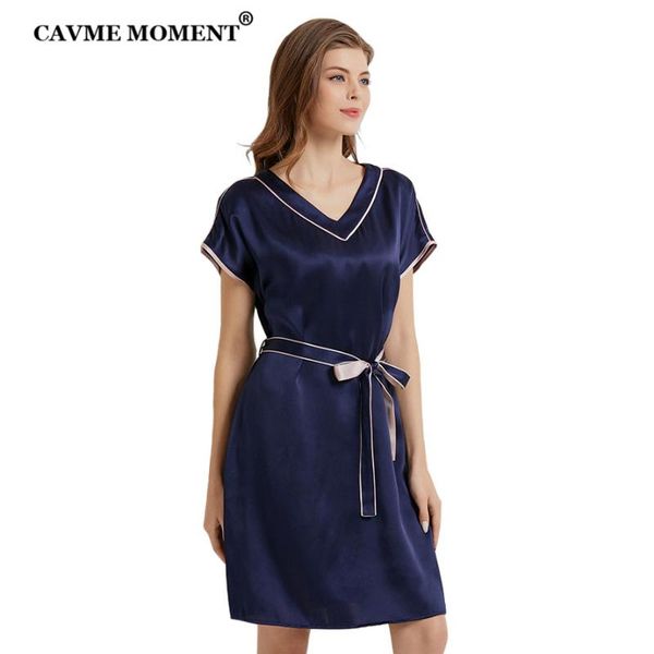cavme 100% silk sleepwear summer ladies luxury silk nightdress short sleeve plus size one piece dress with belt, Black;red
cavme 100% silk sleepwear summer ladies luxury silk nightdress short sleeve plus size one piece dress with belt, Black;red
