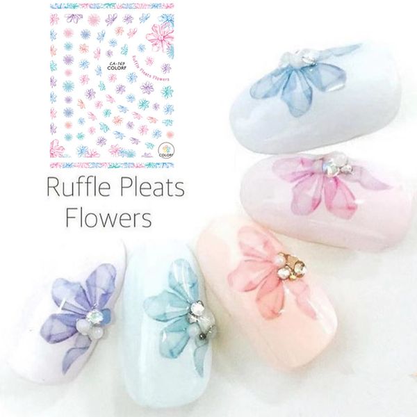 ruffle pleats flower 3d nail art stickers decal template diy nail tool decorations nail art stickers, Black
ruffle pleats flower 3d nail art stickers decal template diy nail tool decorations nail art stickers, Black
