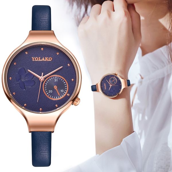 yolako fashion creative flower quartz belt ladies watch gift casual ladies leather wristwatches, Slivery;brown
yolako fashion creative flower quartz belt ladies watch gift casual ladies leather wristwatches, Slivery;brown