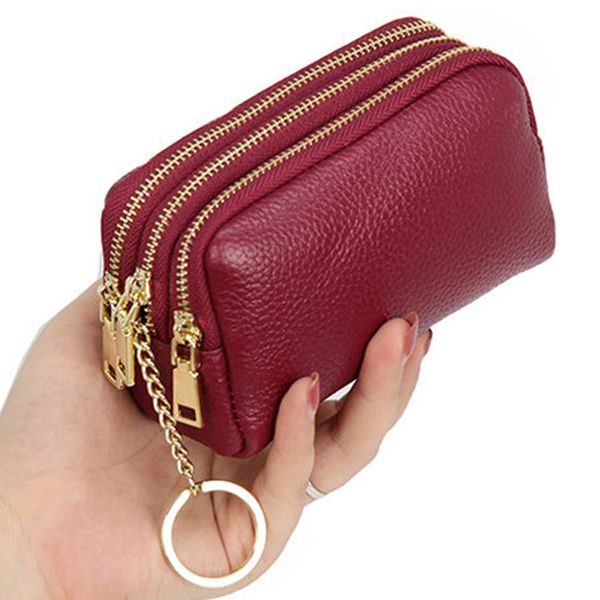 women leather wallet 3 layers zipper large capacity pouch card coin key holder purse c55, Red;black
women leather wallet 3 layers zipper large capacity pouch card coin key holder purse c55, Red;black