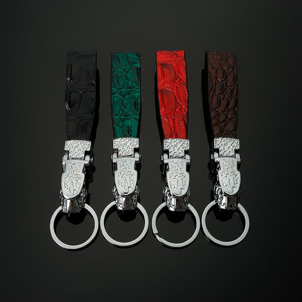 creative metal leopard-head keychains keyrings crocodile grain leather keyfob car key chain bag decor key ring holder men gift keychain, Silver
creative metal leopard-head keychains keyrings crocodile grain leather keyfob car key chain bag decor key ring holder men gift keychain, Silver