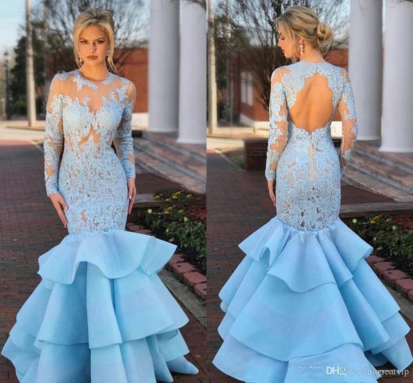 sky blue mermaid evening dresses lace long sleeve caftan ruffles hollow prom gowns plus size special occasion formal party dress, Black;red
sky blue mermaid evening dresses lace long sleeve caftan ruffles hollow prom gowns plus size special occasion formal party dress, Black;red