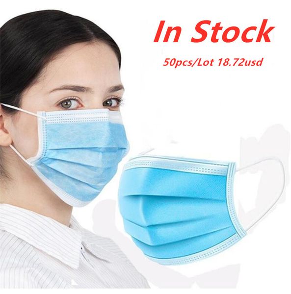 50pcs/lot disposable face masks 3-layers non-woven mouth non woven anti-dust anti-bacterial earloops breathing safety masks in stock
50pcs/lot disposable face masks 3-layers non-woven mouth non woven anti-dust anti-bacterial earloops breathing safety masks in stock