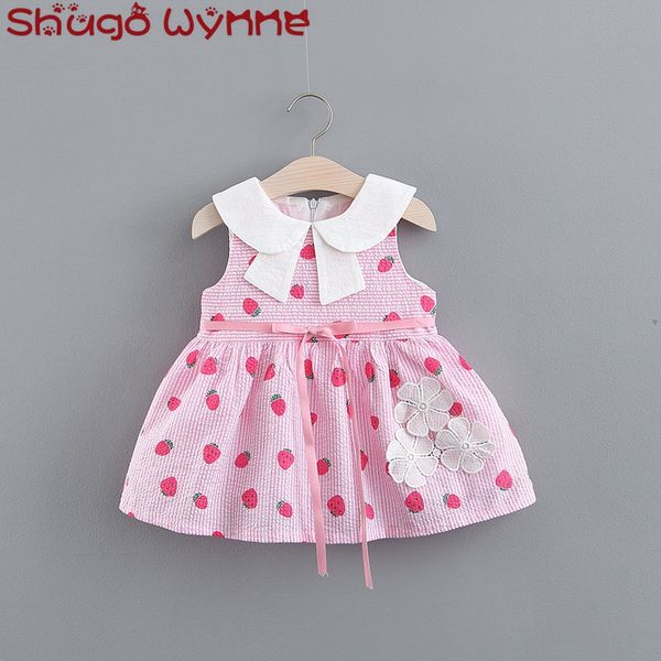 summer baby girls sleeveless flower doll collar strawberry print sundress princess party kids cute tutu dress vestidos, Red;yellow
summer baby girls sleeveless flower doll collar strawberry print sundress princess party kids cute tutu dress vestidos, Red;yellow