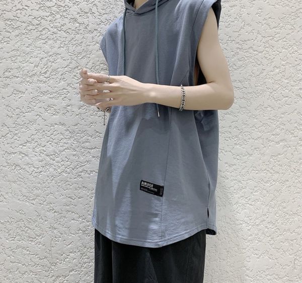2020 summer new youth popular men's solid color loose sleeveless thin hooded sweatshirt fashion casual pullover m-2xl, Black
2020 summer new youth popular men's solid color loose sleeveless thin hooded sweatshirt fashion casual pullover m-2xl, Black