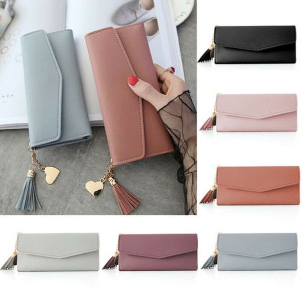2019 brand new women ladies solid pure color pu leather wallet envelop purse long card button clutch handbag bag, Red;black
2019 brand new women ladies solid pure color pu leather wallet envelop purse long card button clutch handbag bag, Red;black