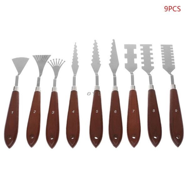 9pcs/set professional stainless steel artist oil painting palette knife spatula paint pallet art
9pcs/set professional stainless steel artist oil painting palette knife spatula paint pallet art