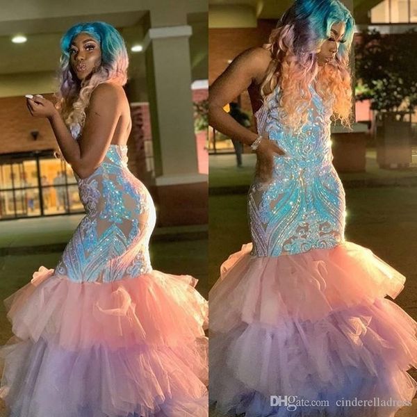 glitter african sequins pink mermaid prom reflective dresses 2020 plus size keyhole evening dresses with ruffles backless robe de soiree, Black
glitter african sequins pink mermaid prom reflective dresses 2020 plus size keyhole evening dresses with ruffles backless robe de soiree, Black