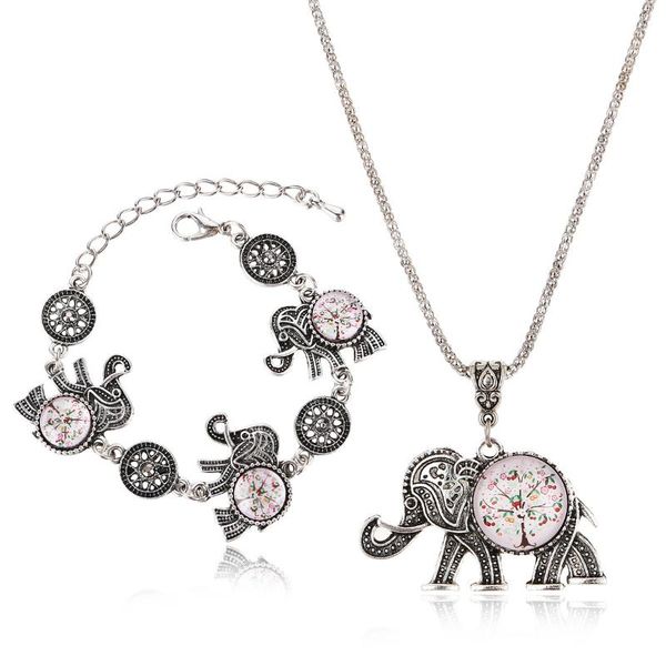 retro ethnic-style two-piece set girl's bracelets necklace neck cool accessories women's elephant jewelry, Black
retro ethnic-style two-piece set girl's bracelets necklace neck cool accessories women's elephant jewelry, Black
