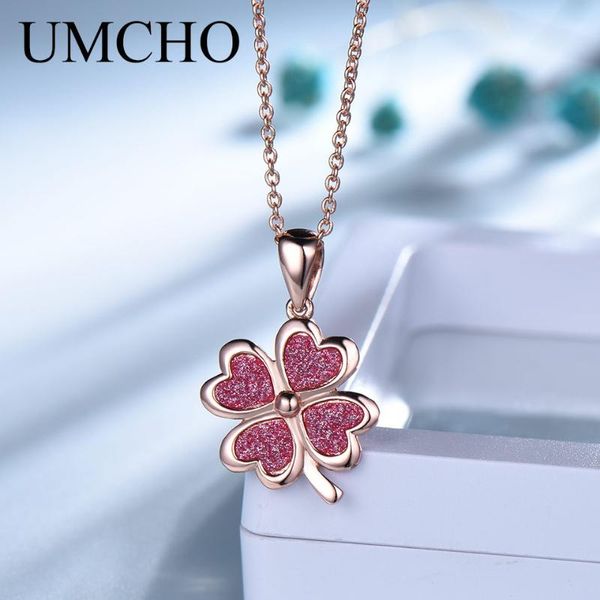 umcho fashion glitter pink four-leaf clover 925 sterling silver necklace pendant for women clothes match decoration fine jewelry
umcho fashion glitter pink four-leaf clover 925 sterling silver necklace pendant for women clothes match decoration fine jewelry