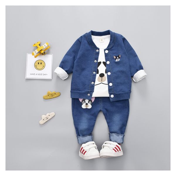 2019 new spring 3 piece children's clothing boys and girls soft denim printing embroidery puppies dog sportwear hipping, Black;blue
2019 new spring 3 piece children's clothing boys and girls soft denim printing embroidery puppies dog sportwear hipping, Black;blue