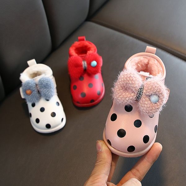 warm winter girls princess shoes bow dot polka plush thicken 2019 snow wear baby toddler children kids first walker shoes s10312, Black;grey
warm winter girls princess shoes bow dot polka plush thicken 2019 snow wear baby toddler children kids first walker shoes s10312, Black;grey