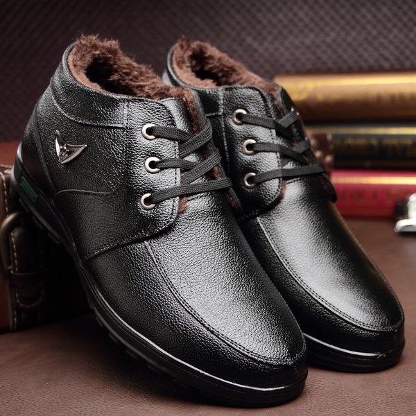 2019 genuine leather winter thick wool men's boots warm shoes wool warm non-slip male lace snow boots hombre chaussure footwear, Black
2019 genuine leather winter thick wool men's boots warm shoes wool warm non-slip male lace snow boots hombre chaussure footwear, Black