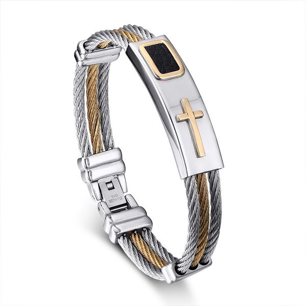 cross bracelets bracelet men djustable silver stainless steel charm chains mens bracelets fashion chain on hand gifts for man, Black
cross bracelets bracelet men djustable silver stainless steel charm chains mens bracelets fashion chain on hand gifts for man, Black