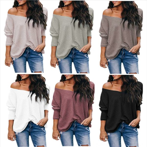 2019 women's autumn v-neck shoulder pullover loose long sleeve t-shirt 2019 women's autumn v-neck shoulder pullover loose long sle, White
2019 women's autumn v-neck shoulder pullover loose long sleeve t-shirt 2019 women's autumn v-neck shoulder pullover loose long sle, White