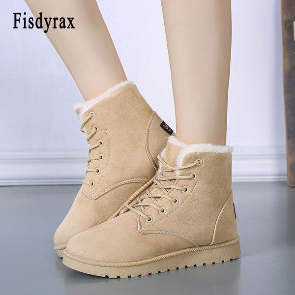 fisdyrax women boots snow warm winter boots lace up fur ankle ladies botas mujer winter female shoes black/beige/pink
fisdyrax women boots snow warm winter boots lace up fur ankle ladies botas mujer winter female shoes black/beige/pink