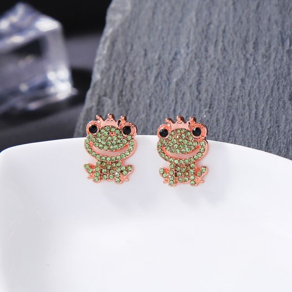frog prince stud earrings green crystal animal cute style rose gold color children accessory new year gift, Golden;silver
frog prince stud earrings green crystal animal cute style rose gold color children accessory new year gift, Golden;silver