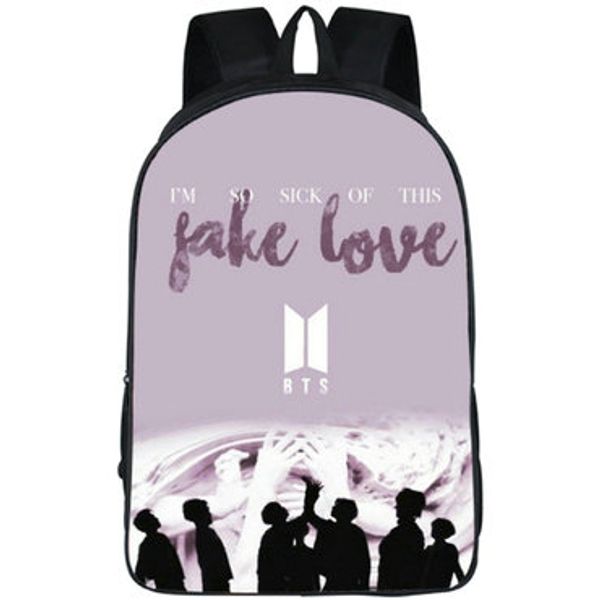 fake love backpack bts sick of this day pack bulletproof school bag bangtan boys packsack picture rucksack sport schoolbag outdoor daypack
fake love backpack bts sick of this day pack bulletproof school bag bangtan boys packsack picture rucksack sport schoolbag outdoor daypack
