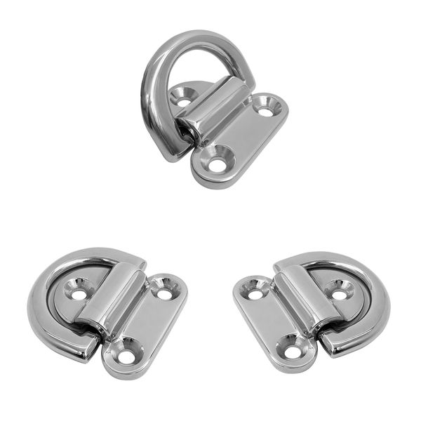 3x small folding pad eye deck lashing ring staple cleat for marine
3x small folding pad eye deck lashing ring staple cleat for marine