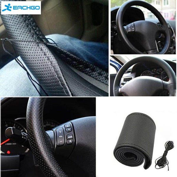 новый анти-скольжения дышащая pu кожаный руль diy колеса автомобиля крышка с иглы и резьбы
новый анти-скольжения дышащая pu кожаный руль diy колеса автомобиля крышка с иглы и резьбы