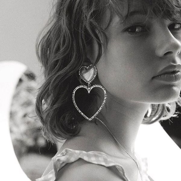 trendy vintage big heart drop earrings new for women girls boho dangle earrings brincos fashion jewelry accessories femme gift, Silver
trendy vintage big heart drop earrings new for women girls boho dangle earrings brincos fashion jewelry accessories femme gift, Silver