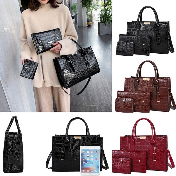 fashion 3pcs shoulder bag women's messenger bags outdoor solid color clutch three-piece leather handbag clutch wallet tote flap
fashion 3pcs shoulder bag women's messenger bags outdoor solid color clutch three-piece leather handbag clutch wallet tote flap