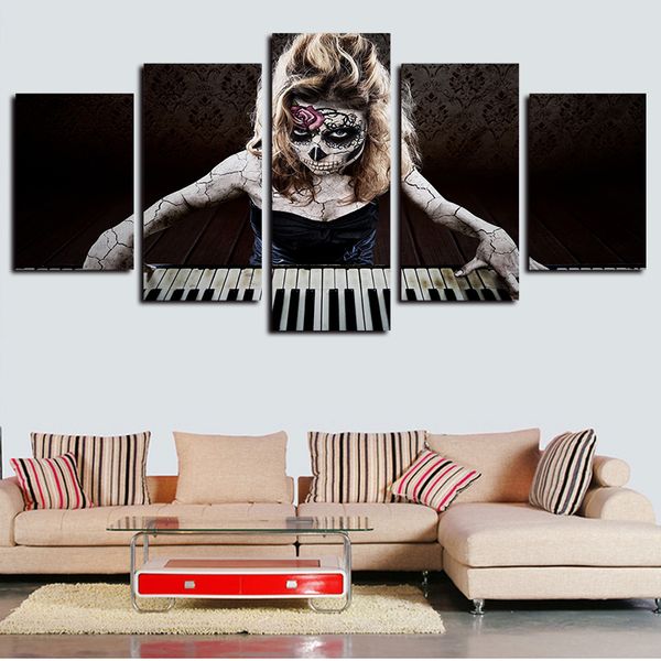 5 panels day of dead piano concert painting artworks canvas wall art for home wall decor abstract poster canvas print oil painting
5 panels day of dead piano concert painting artworks canvas wall art for home wall decor abstract poster canvas print oil painting