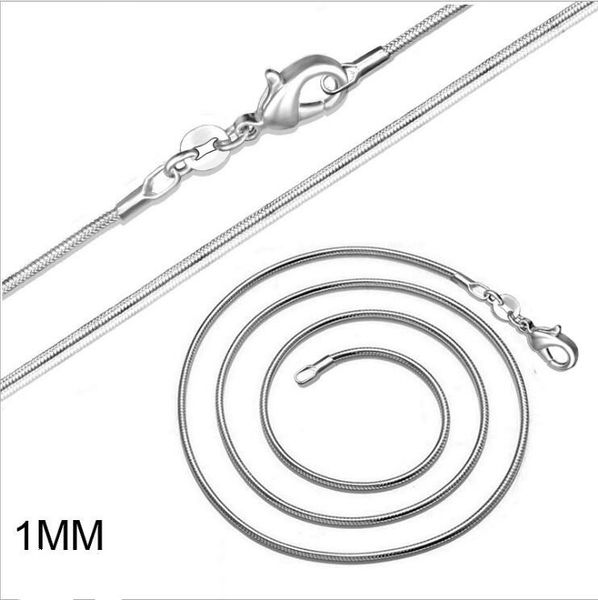 925 sterling silver plated 1mm snake chain necklace size 16-24 inche sc08 new 925 silver plated lobster clasps smooth chain jewelry
925 sterling silver plated 1mm snake chain necklace size 16-24 inche sc08 new 925 silver plated lobster clasps smooth chain jewelry