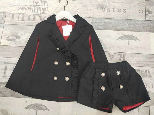 2pcs wlg girls fashion clothing set kids autumn black v-neck sleeveless cloak and short set baby girl clothes 2-7 years t200414, White
2pcs wlg girls fashion clothing set kids autumn black v-neck sleeveless cloak and short set baby girl clothes 2-7 years t200414, White
