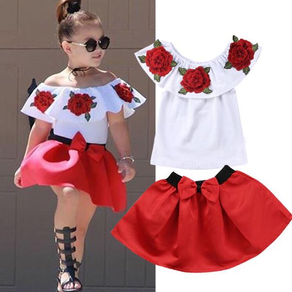 wholesale summer suit kids designer clothes girls peony embroidery fashion short sleeve t-shirt+short skirt baby girl designer clothes by980, White
wholesale summer suit kids designer clothes girls peony embroidery fashion short sleeve t-shirt+short skirt baby girl designer clothes by980, White