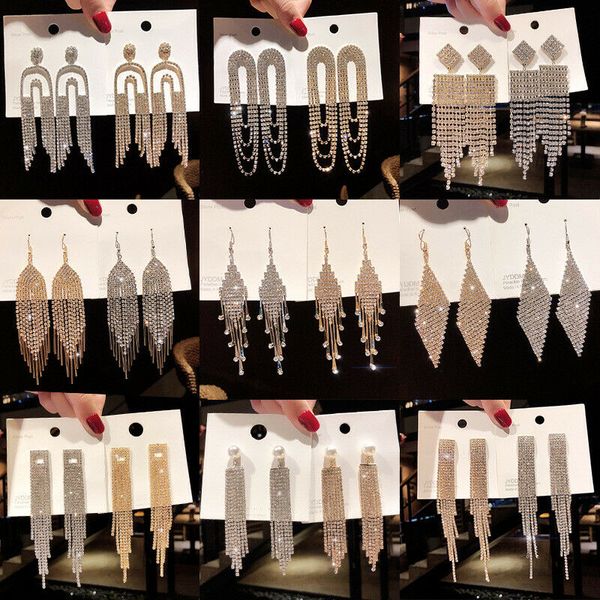 кристалл длинной кисточки серьга падение rhinestone мотаться заявление для женщин свадебных партий ювелирных изделий, Silver
кристалл длинной кисточки серьга падение rhinestone мотаться заявление для женщин свадебных партий ювелирных изделий, Silver