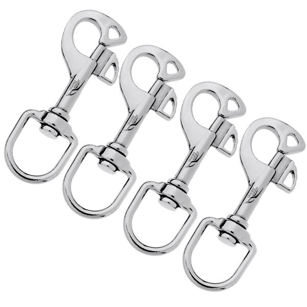 4pcs stainless steel swivel eye bolt snap spring hook for scuba tech diving 
4pcs stainless steel swivel eye bolt snap spring hook for scuba tech diving