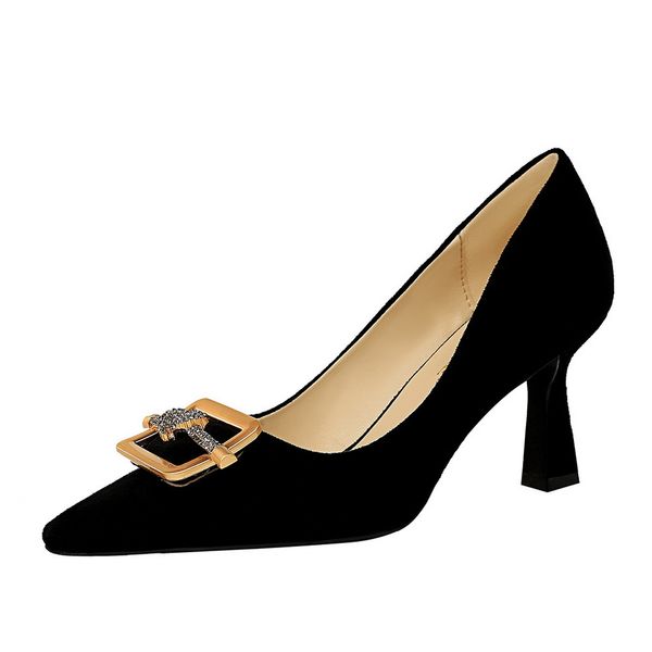 brand fashion high-heeled party shoes banquet suede pointed toe rhinestone square buckle 7.5cm office lady pumps 1878-3, Black
brand fashion high-heeled party shoes banquet suede pointed toe rhinestone square buckle 7.5cm office lady pumps 1878-3, Black