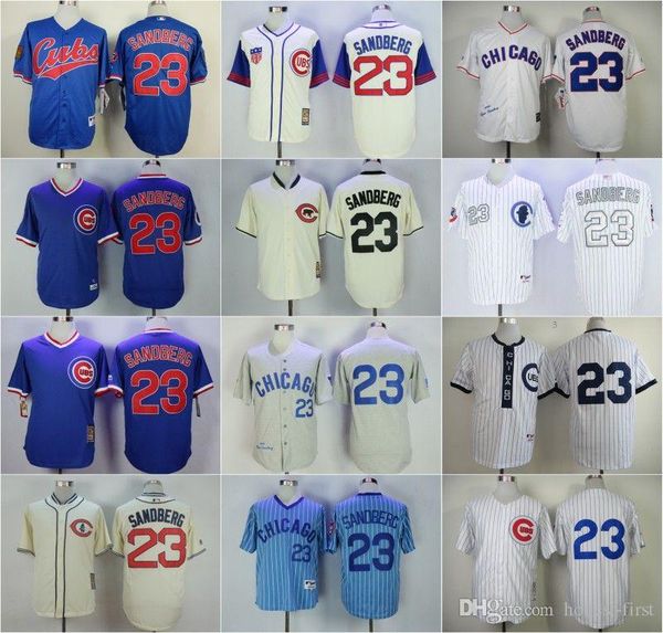 Cheap Chicago 23# Sandberg White Blue Grey retro Baseball throwback News Shirt Stitched
Cheap Chicago 23# Sandberg White Blue Grey retro Baseball throwback News Shirt Stitched