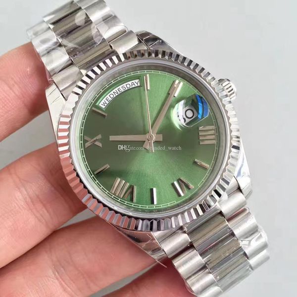 factory mens watch day date 228239 green 40mm week calendar dial automatic mechanical stainless steel strap sapphire designer watches, Slivery;brown
factory mens watch day date 228239 green 40mm week calendar dial automatic mechanical stainless steel strap sapphire designer watches, Slivery;brown
