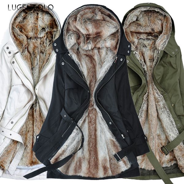 lugentolo women's fur coat winter new comfort sheepskin fashion fur collar hooded slim cotton coat, Black
lugentolo women's fur coat winter new comfort sheepskin fashion fur collar hooded slim cotton coat, Black