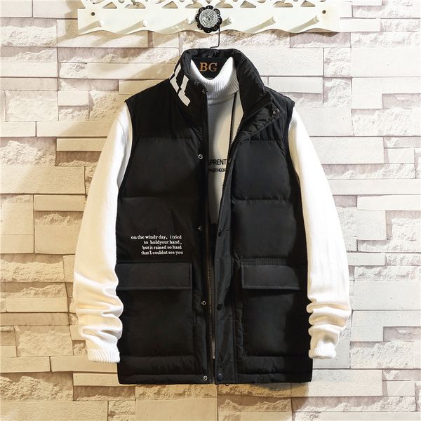 m-5xl winter bodywarmer sleeveless jacket men casual vest men brand gilet mens warm vest stand collar plus size, Black;white
m-5xl winter bodywarmer sleeveless jacket men casual vest men brand gilet mens warm vest stand collar plus size, Black;white