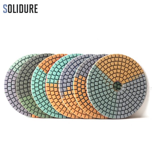 7pcs/set colorful diamond wet polishing pad 4 inch grinding discs flexibale sanding pad for marble granite engineered stone
7pcs/set colorful diamond wet polishing pad 4 inch grinding discs flexibale sanding pad for marble granite engineered stone