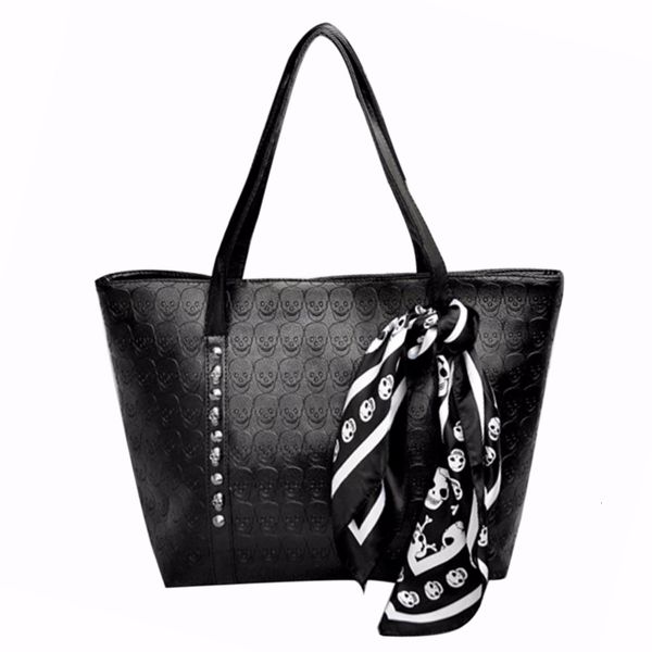 fashion pu leather women skull bag female solid punk shoulder bag soft women handbags black large ladies tote sac a main
fashion pu leather women skull bag female solid punk shoulder bag soft women handbags black large ladies tote sac a main