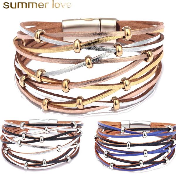 personalized leather charm bracelets: handmade, multi-layered, gold/silver wrap for men and women - wholesale jewelry, Golden;silver
personalized leather charm bracelets: handmade, multi-layered, gold/silver wrap for men and women - wholesale jewelry, Golden;silver
