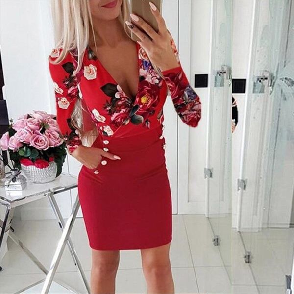 women's dresses fashion deep v-neck printed long sleeve bandage pullover slim fit ladies dresses, Black;gray
women's dresses fashion deep v-neck printed long sleeve bandage pullover slim fit ladies dresses, Black;gray